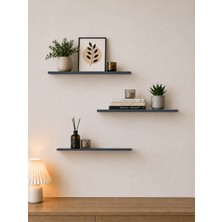 Sarmobi Harmony 3 Raflı Gizli Monte Uçan Raf 50*15 cm Antrasit