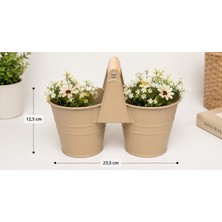 Naturel Metal Naturelmetal 2 Bölmeli Kaşıklık Organizer Çatal Kaşık Masaüstü Düzenleyici