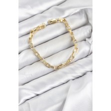 Sb Shopping cm Kare Halka Model Gold Renk Pirinç Kadın Bileklik