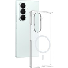 Tekno Grup Galaxy Z Fold 7 Kılıf Mika Kamera Korumalı M-Safe Şarj Özellikli Şeffaf Sert Pc London Kapak