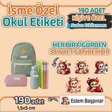Okul Etiketi Isme Özel Kalem Defter Etiketi Uğur Böceği Temalı 190 Adet