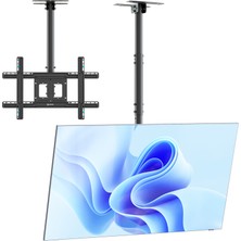 Onkron N1L-B Hareketli Tavan Tipi Tv Askı Aparatı – 32" - 80" Ekran Uyumlu, Ayarlanabilir Yükseklik, 68.2 kg Taşıma Kapasitesi, Siyah