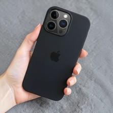ProNorth Iphone 15 PRO Uyumlu Kılıf Logolu Lansman Soft Yumuşak Içi Kadife Silikon Kapak