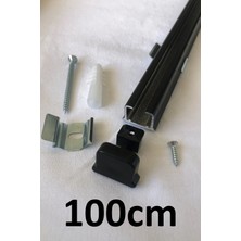 İzen Tek Kanallı  Alüminyum Ray (19MM) Tekli Korniş + Metal Portray