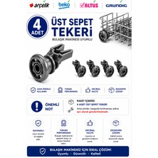 Öz Beyaz Eşya Arçelik - Beko - Üstus Bulaşık Makinesi Üst Sepet Tekeri Takımı 4 Adet