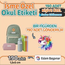 Okul Etiketi Kişiye Özel Kalem Defter Etiketi Unicorn -2- 190 Adet
