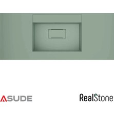 Real Stone Realstone Flatstone Etajerli Granit Lavabo 70x50 cm Mint Yeşil