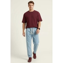 Erkek Rahat Kesim Denim Mavi Pantolon