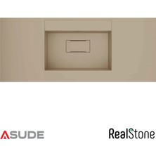Real Stone Realstone Flatstone Etajerli Granit Lavabo 70x50 cm Vizon Bej
