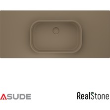 Real Stone Realstone Pure Etajerli Granit Lavabo 70x50 cm Pudra