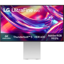 LG 32U990A-S Ultrafine Evo 32" 5ms (GTG) 60Hz (HDMI+DP+Type-C X3+Thunderbolt 5 X2) 6K (6144X3456) DisplayHDR 600 Pivot Nano IPS Monitör