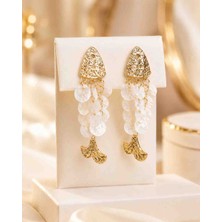 Lavin’s Luxury Golden Pearl Şelale Küpe