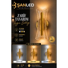 ŞANLED Dekoratif 20W Iç Mekan Bronz Kasa 3 Renkli Işık Modern Duvar Aplik Elektrikli