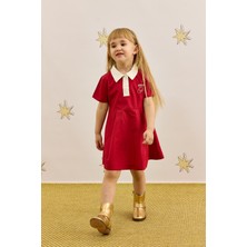 Fahhar Kids Polo Yaka Elbise Kırmızı