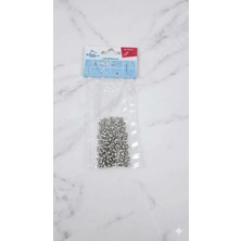 Klinkshop Bez Bebek Ayakkabısı İçin 2,5 mm Mini Kuşgözü Malzeme Paketi Gümüş Renk (nikel free)- 250 Adet Kuşgözü