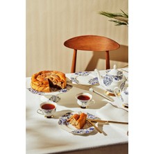 Paşabahçe Mavi Beyaz 27X27 cm Pasta Servis Tabağı, Servis Tabağı, 1 Adet