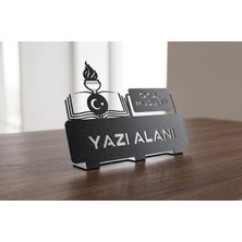 Mova Dizayn Kişiye Özel Hediyelik Okul Müdürü Öğretim Üyesi Öğretmen Tasarımlı Metal Masaüstü Isimlik