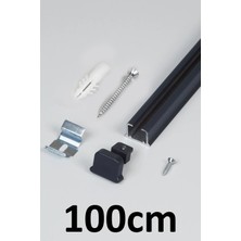 İzen Tek Kanallı  Alüminyum Ray (19MM) Tekli Korniş + Metal Portray