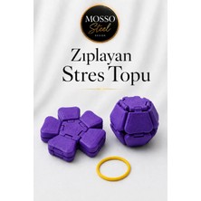 Mosso Steel Zıplayan Stres Topu Clicker Stres Topu – Lastik Mekanizmalı 3D Baskı Mekanik Fidget Oyuncak - Hoplaç - Zıplaç
