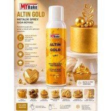 My Bake Mybake Altın Metalik Sprey Gıda Boyası 250 ml