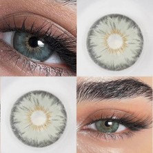 Axhara Newyork Natural Gray / Hareli Renkli Gri Göz Kirpik Lens / Yıllık Kullanım Için Doğal Renkli Seçenek