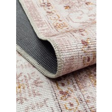 Eko Halı Elista ELS201 Cream Beige Vintage Tasarımlı Yumuşak Bukle Dokuma Kaymaz Tabanlı Yıkanabilir Modern Halı