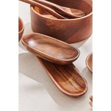 Paşabahçe Ahşap Acacia Oval Servis Tabağı M, Servis Tabağı, 1 Adet