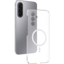 Tekno Grup Galaxy A17 Kılıf Mika Kamera Korumalı M-Safe Şarj Özellikli Şeffaf Sert Pc London Kapak