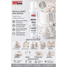 My Bake Mybake Beyaz Metalik Sprey Gıda Boyası 250 ml