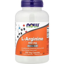 Now Foods L-Arginine, 500 Mg, 250 Veggie Capsules Conditionally Eaa & Nitric Oxide Precursor 250 Capsules