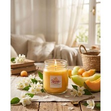 Yümanın Yumağı Yasemin ve Kavun Kokulu Doğal %100 Soya Wax 200CC Kapaklı Cam Kavanoz Mum