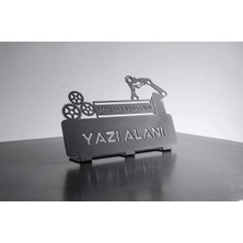 Mova Dizayn Kişiye Özel Hediyelik Makine Mühendisi Teknikeri Ressamı Tasarımlı Metal Masaüstü Isimlik