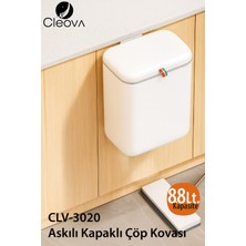 Cleova 8.8 Lt Mutfak Tezgah Üstü ve Dolap Askılı Çöp Kovası