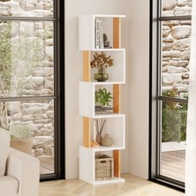 Ayz Modern Kitaplık Çok Amaçlı Dekoratif Raf Salon Kitaplığı Ofis Çalışma Odası Raf Dolap Millan