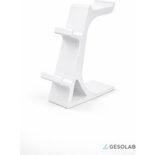 Gesolab 2’li Kumanda ve Kulaklık Standı -Beyaz– Ps4 / Ps5 / Xbox Uyumlu – Masaüstü Organizer