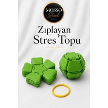 Mosso Steel Zıplayan Stres Topu Clicker Stres Topu – Lastik Mekanizmalı 3D Baskı Mekanik Fidget Oyuncak - Hoplaç - Zıplaç