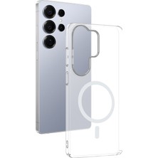 Tekno Grup Galaxy S26 Ultra Kılıf Mika Kamera Korumalı M-Safe Şarj Özellikli Şeffaf Sert Pc London Kapak