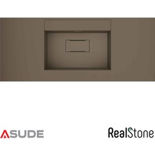 Real Stone Realstone Flatstone Etajerli Granit Lavabo 90x50 cm Cappuccino