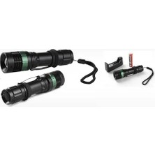 TKÇ Power Style 500 Lumen 600 Metre Işık Uzantılı Zoomlu Şarjlı El Feneri 6109