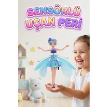 Farbu Oyuncak Uçan Peri Bebek Hareket Sensörlü Şarjlı Dazzle Colour Işıklandırmalı Uçan Mavi Oyuncak Bebek