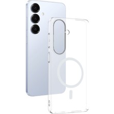 Tekno Grup Galaxy S24 Fe Kılıf Mika Kamera Korumalı M-Safe Şarj Özellikli Şeffaf Sert Pc London Kapak