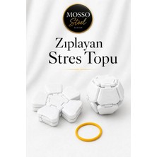 Mosso Steel Zıplayan Stres Topu Clicker Stres Topu – Lastik Mekanizmalı 3D Baskı Mekanik Fidget Oyuncak - Hoplaç - Zıplaç