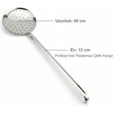 Empressco Paslanmaz Çelik Kevgir 50 Cm, Endüstriyel Mutfak Servis Gereci