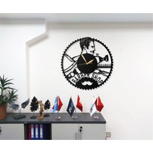 Mova Dizayn Kuaförler Berberler Saç Stilistlerine Özel Tasarımlı Modern Dekoratif Metal Duvar Saati