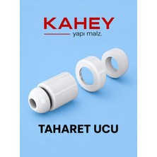 Klozet Taharet Çubuk Ucu Beyaz Seramik  Kaplamalı Abs Malzeme ile Yüksek Su Direnç Seviyesi