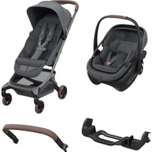Maxi-Cosi Zero-G LED Işıklı Şarj Üniteli en Hafif Premium Travel Sistem Bebek Arabası Graphite