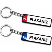 Mosso Steel Kişiye Özel Plaka Anahtarlık Tüm Renkler / Plakalık Anahtarlık / Plaka Versiyon