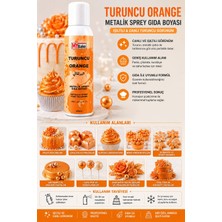 My Bake Mybake Turuncu Metalik Sprey Gıda Boyası 250 ml