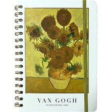 Keskin Color Limited Edition A5 100 Yp. Spr. Not Defteri - Van Gogh Sunflowers