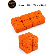 Mosso Steel Sonsuz Küp Stres Küpü Renkli Küp - Petek Desenli
